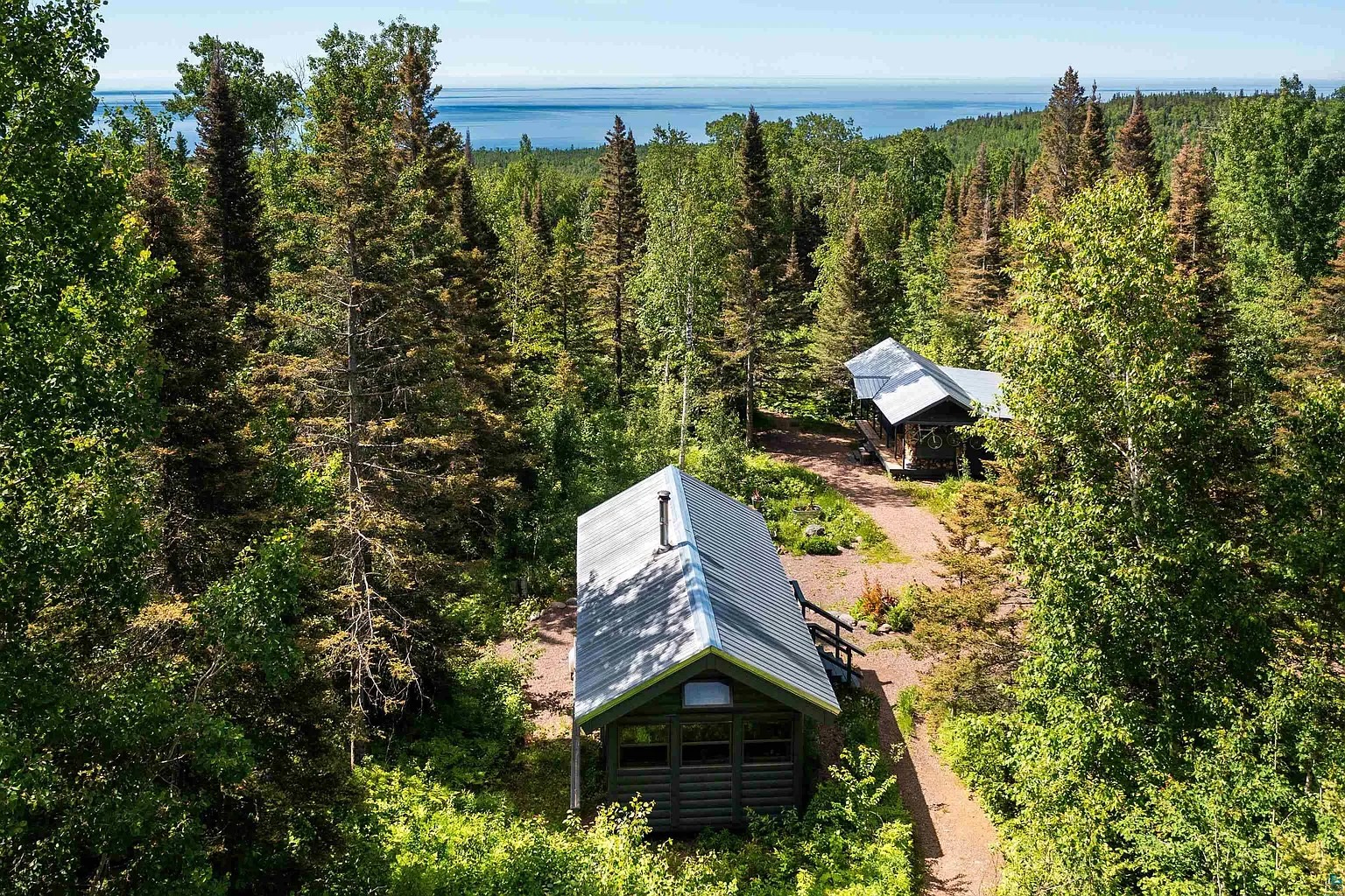 Cabin with lake Superior view.
